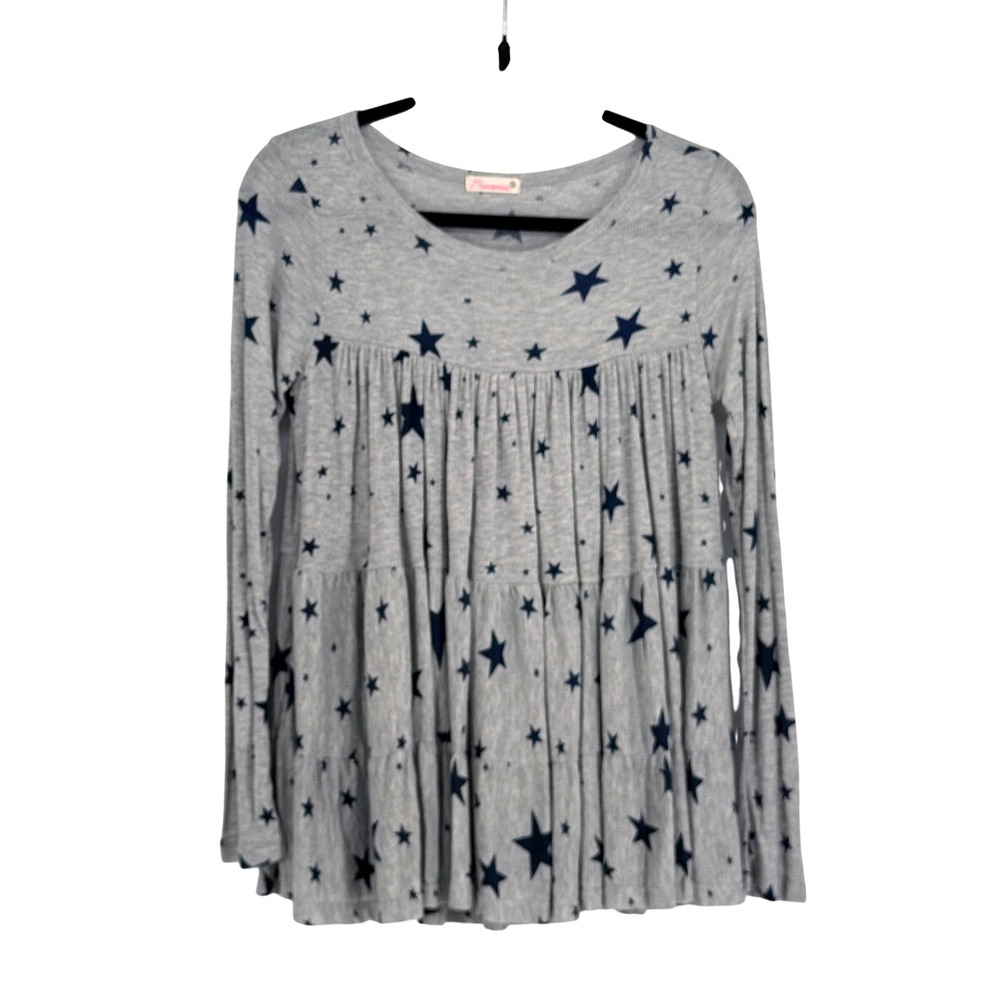 New Maronie Women Star Celestial Whimsigoth Y2k Babydoll Top Size S Anthropologi